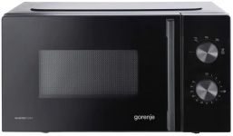 Мікрохвильова піч Gorenje, 20л, мех. керув., 700Вт, гриль, інвертор, чорний