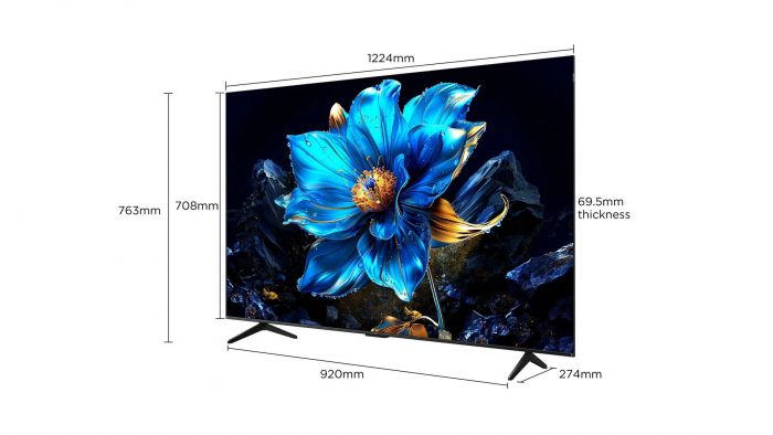 Телевізор 55" TCL QLED 4K 60Hz Smart Google TV Black
