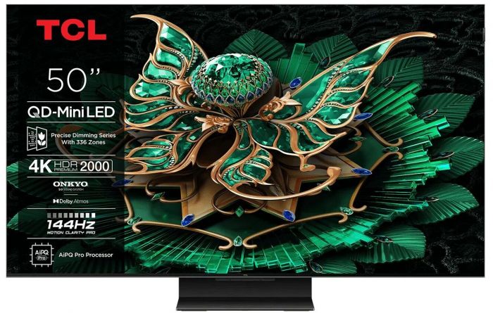 Телевізор 50" TCL MiniLED 4K 144Hz Smart Google TV Black
