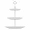 Блюдо 3-х ярусне Ardesto, 26.8х26.8х34.5см, кераміка, білий