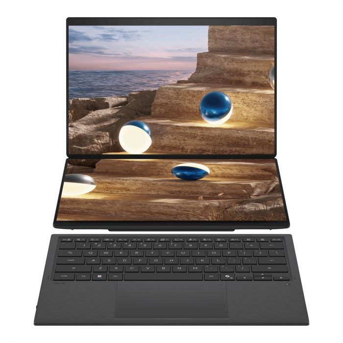 Ноутбук ASUS Zenbook Duo UX8407AA-SN604W 14" 3K Touch OLED, Intel Ultra X9 378H, 32GB, F2TB, UMA, Win11P, Сірий