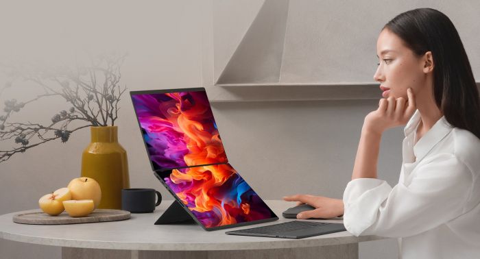 Ноутбук ASUS Zenbook Duo UX8407AA-SN604W 14" 3K Touch OLED, Intel Ultra X9 378H, 32GB, F2TB, UMA, Win11P, Сірий