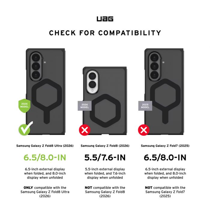 Чохол UAG для Samsung Galaxy Z Fold 8 Ultra, Mouve with Magnet, Ice