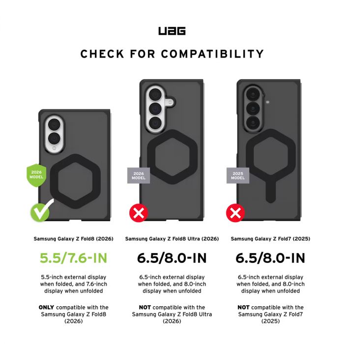 Чохол UAG для Samsung Galaxy Z Fold 8, Mouve with Magnet, Ash