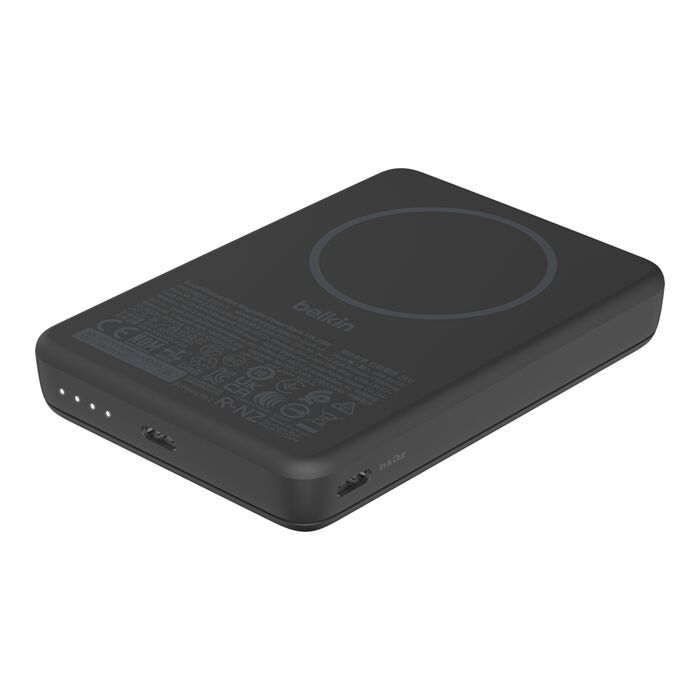 Акумулятор портативний літій-іонний Power Bank Belkin 10000мА·год, 20Вт/Qi2 7.5Вт, Slim Magnetic Ring, чорний