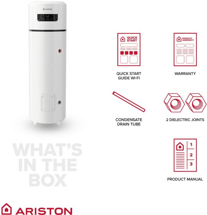 Водонагрівач з тепловим насосом Ariston NUOS PLUS S2 WI-FI 250 FS, ел. кер-ння,