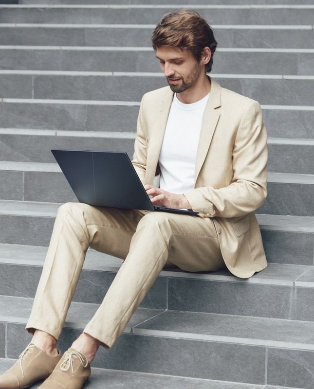 Ноутбук ASUS Zenbook 14 UX3405CA-QL290 14" WUXGA Touch OLED, Intel Ultra 9 285H, 32GB, F1TB, UMA, NoOS, Блакитний