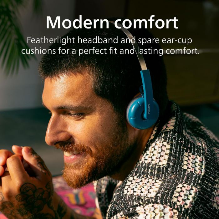 Навушники On-ear Philips TAH2000 BT 5.4, Wireless, Mic, Синій
