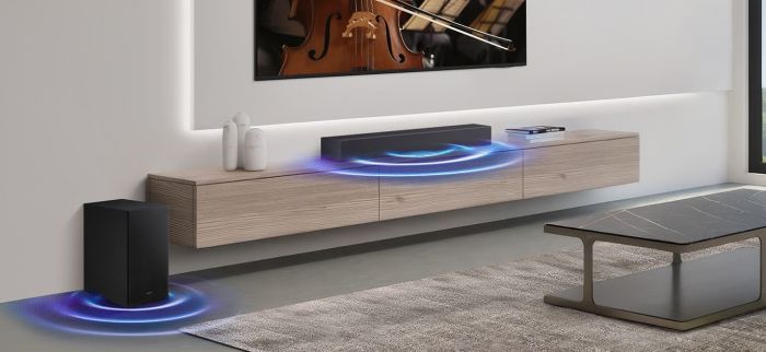 Саундбар Samsung HW-B420F 2.1, BT, USB, HDMI-ARC, саб, Dolby 2ch, темно-титановий