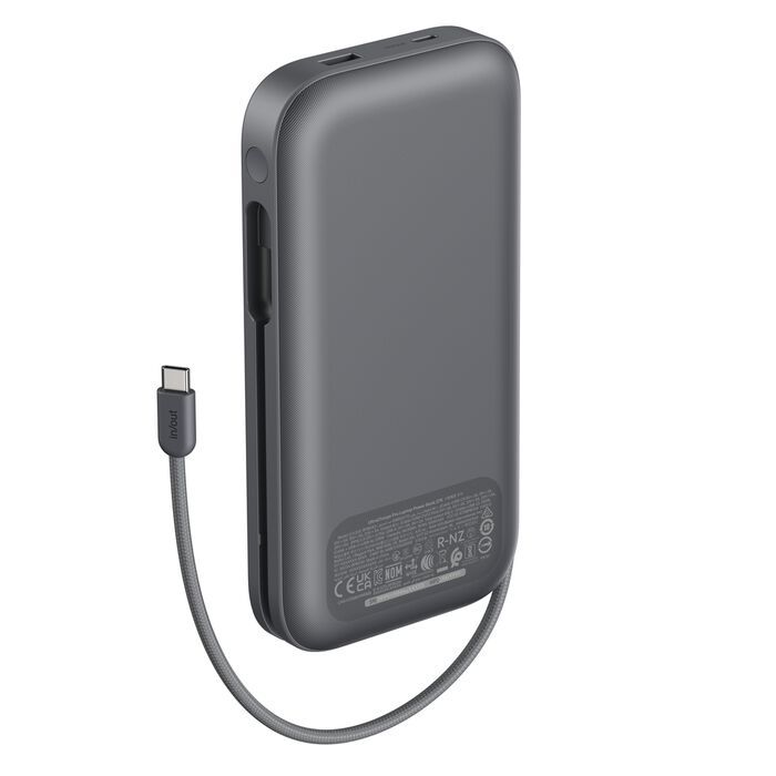 Акумулятор портативний літій-іонний Power Bank Belkin 27000мА·год, 240Вт, з інтегрованим кабелем USB-C, сірий