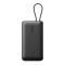 Акумулятор портативний літій-іонний Power Bank Belkin 20000мА·год, 45Вт, з інтегрованим кабелем USB-C, чорний