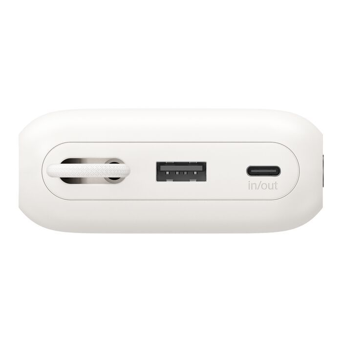 Акумулятор портативний літій-іонний Power Bank Belkin 20000мА·год, 45Вт, з інтегрованим кабелем USB-C, пісочний