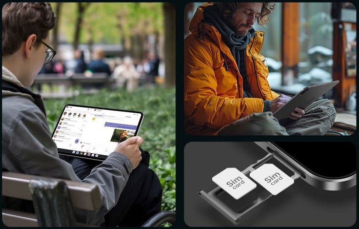 Планшет Teclast T65 13.4" 6ГБ, 128ГБ, LTE, 8000мА•год, Android, сірий