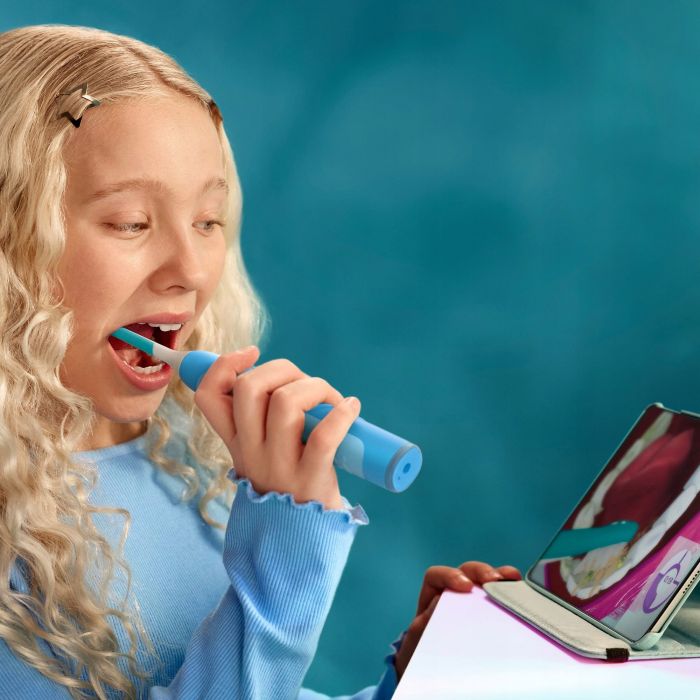 Щітка зубна електр. Philips, Sonicare For Kids Smart, насадок-2, дорожній футляр, 2 наклейси, синій