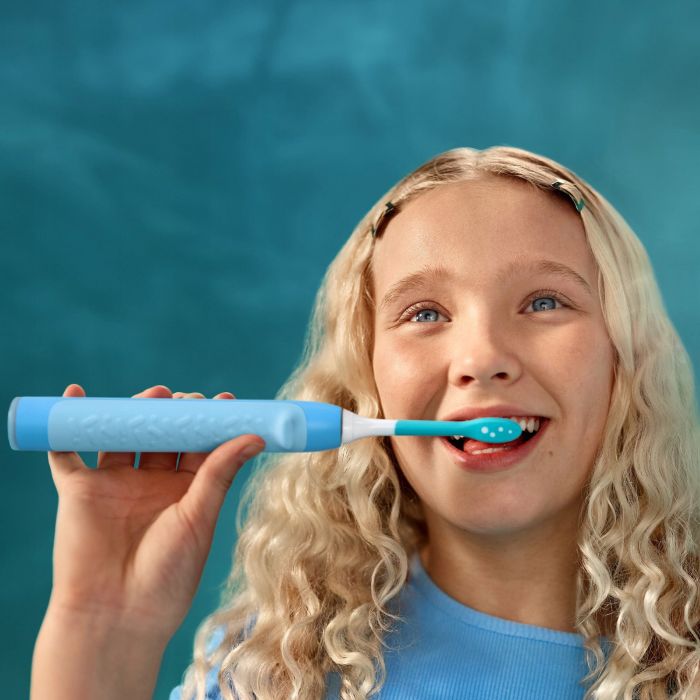 Щітка зубна електр. Philips, Sonicare For Kids Smart, насадок-2, дорожній футляр, 2 наклейси, синій