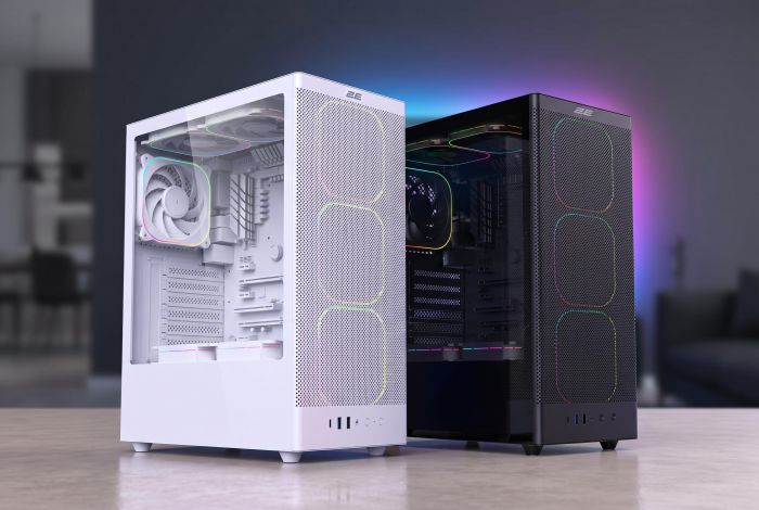 Корпус 2E GAMING  Iconic V8210W  без БЖ, 1xUSB3.0, 1х USB 2.0, 1xUSB Type-C, 4x120мм ARGB, VGA 325мм, LCS ready, контролер з пультом, TG Side Panel, ATX, білий