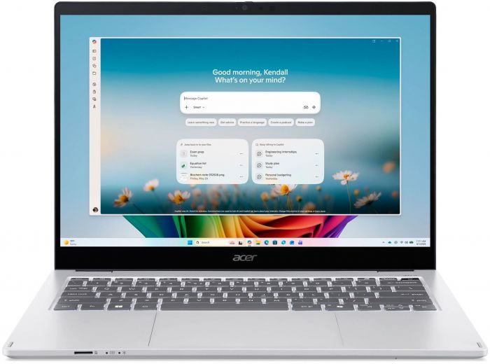 Ноутбук Acer Swift Spin 14 AI SFSP14-I51T 14" WUXGA IPS Touch, Intel U9-386H, 16GB, F512GB, UMA, Win11, сріблястий