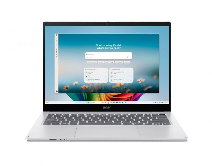 Ноутбук Acer Swift Spin 14 AI SFSP14-I51T 14" WUXGA IPS Touch, Intel U7-355, 16GB, F512GB, UMA, Win11, сріблястий
