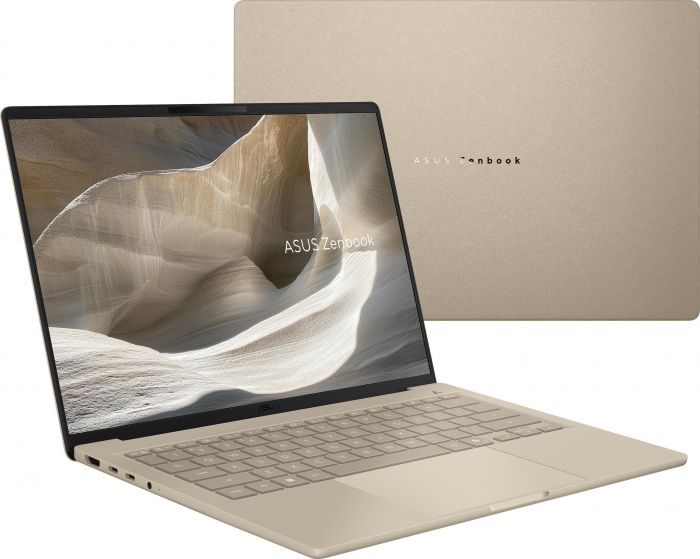 Ноутбук ASUS Zenbook A14 UX3407NA-QD080W 14" WUXGA OLED, Qualcomm X2 Elite X2E88100, 16GB, F512GB, UMA, Win11, Бежевий