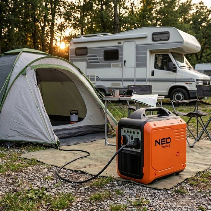 Генератор бензиновий інверторний Neo Tools 230В, 1.8/2.0кВт, ручний стартер, 18кг