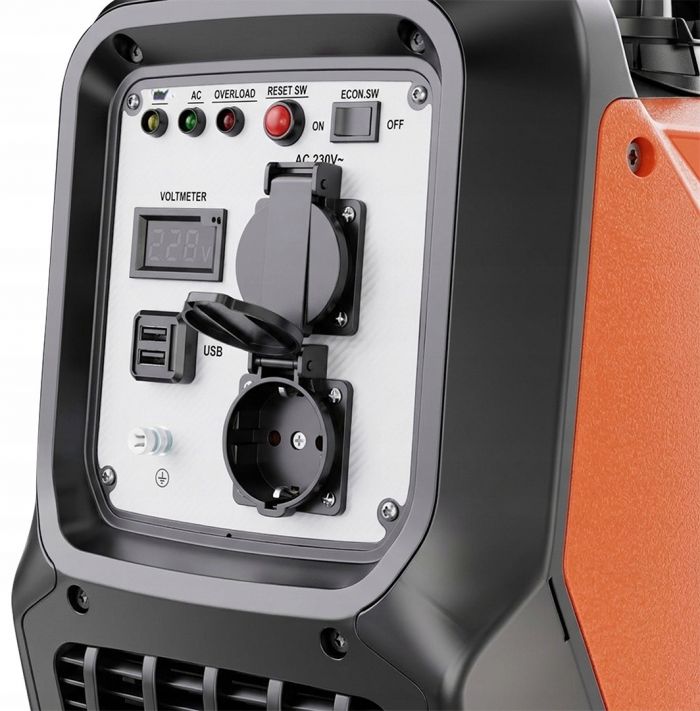 Генератор бензиновий інверторний Neo Tools 230В, 3/3.2кВт, ручний стартер, USB Type C 5, 22кг