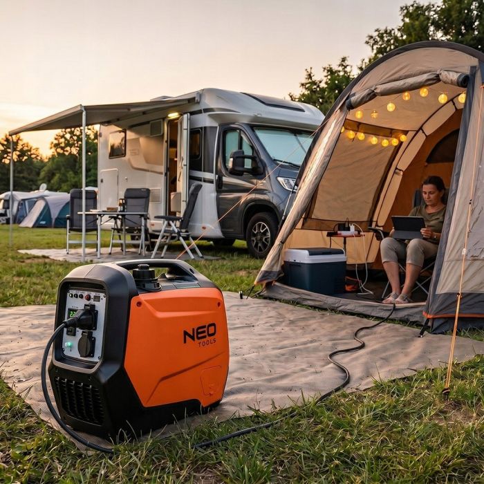 Генератор бензиновий інверторний Neo Tools 230В, 3/3.2кВт, ручний стартер, USB Type C 5, 22кг