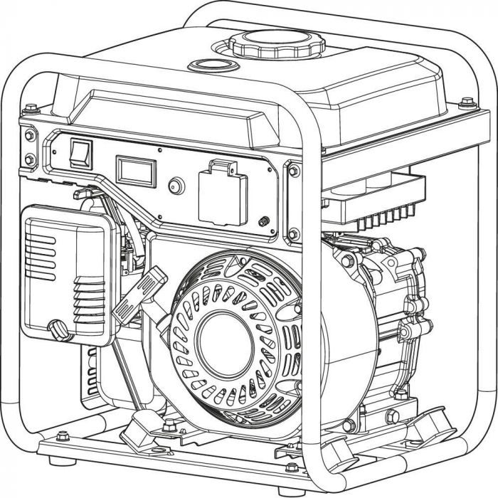 Генератор бензиновий інверторний Vitals IG 2.3bl 230В, 2.3/2.6кВт, ручний стартер, 22кг
