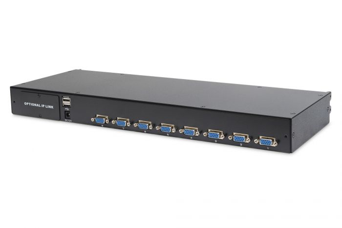 Консоль DIGITUS Modular 17" TFT, 8 port KVM, US keyboard, RAL 9005