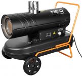 Теплова гармата дизельна Neo Tools, прямого нагріву, 30кВт, 280м2, 850м3/год, димохід 120мм, IPX2, чорний, 30кг