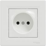 Розетка без з/к Schneider Electric, Asfora (білий, самозажимний)