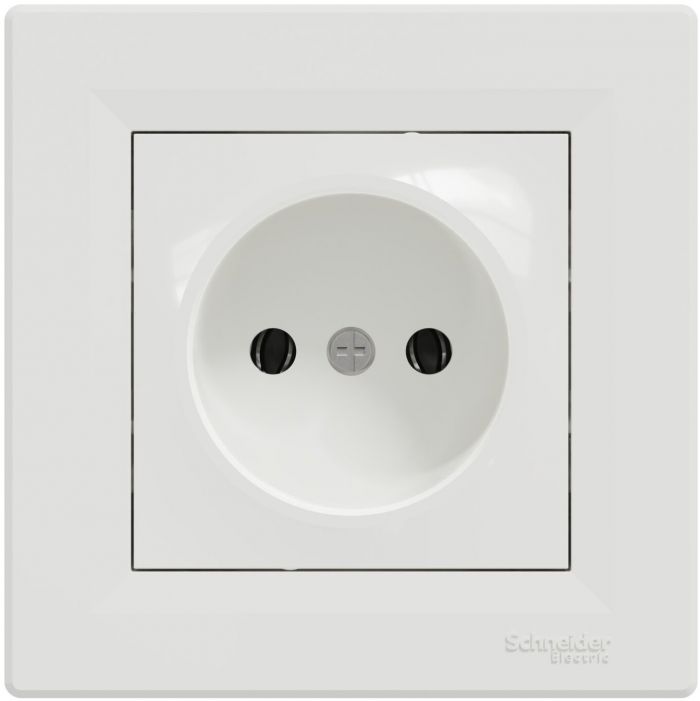 Розетка без з/к Schneider Electric, Asfora (білий, самозажимний)