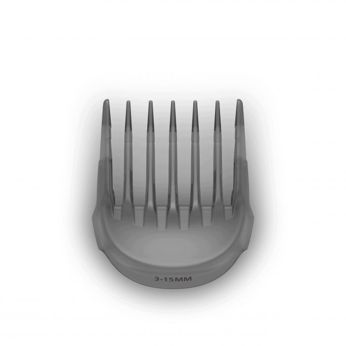 Машинка для стриження  Philips Series 3000, від мережі, роторний мотор, насадок-3, сухе чищення, сталь, сіра
