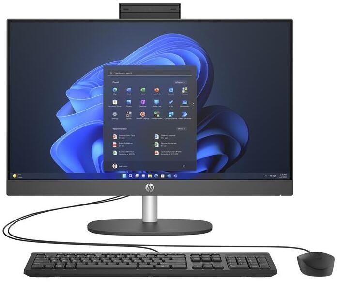 Комп'ютер персональний моноблок HP 240-G10 23.8" FHD IPS AG, Intel i5-1335U, 16GB, F256GB, UMA, WiFi, кл+м, 3р, DOS, чорний