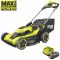 Газонокосарка акумуляторна Ryobi Max Power RY36LMXSP53B-160 36В акб 1х6А·год 53см 68л 25-100мм самохідна 30кг