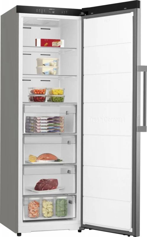 Морозильна камера Gorenje, 185.6x59.5х60, 312л, 1дв., A++, NF, диспл внутр., інвертор, сірий