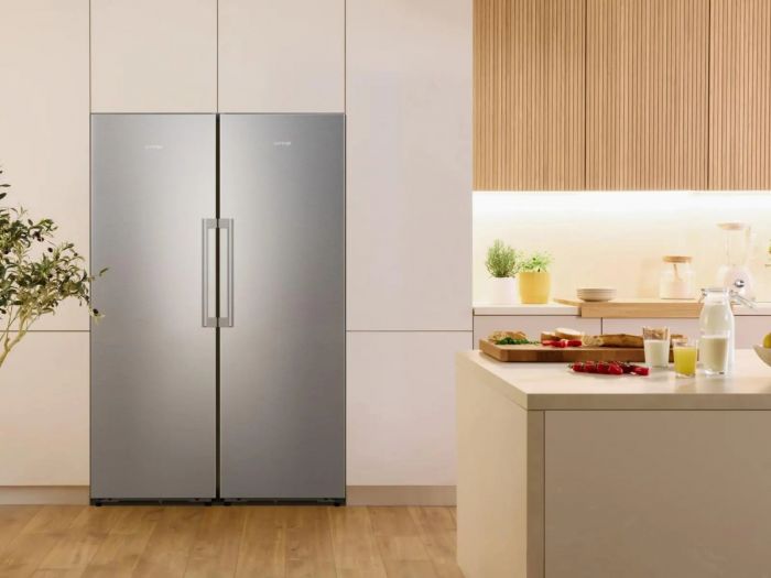 Морозильна камера Gorenje, 185.6x59.5х60, 312л, 1дв., A++, NF, диспл внутр., інвертор, сірий