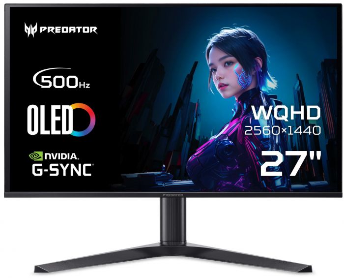 Монітор Acer 27" X27U F5bmiippruzx HDMI, DP, MM, OLED, 2560x1440, 500Hz, 1ms