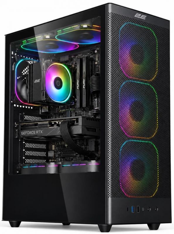 Комп’ютер персональний 2E Rational AMD R5-7500F, 32Gb, F512GB, NVD5060-8, A620, V8210B, 600W, FreeDos