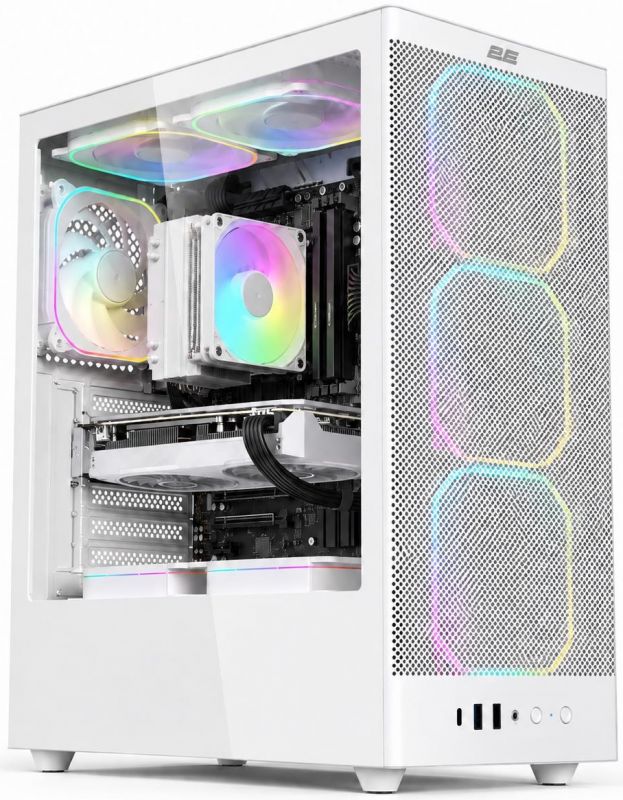 Комп’ютер персональний 2E Rational AMD R5-7500F, 32Gb, F1TB, NVD5060-8, A620, 2E-V8210W, 600W, Win11PE, білий