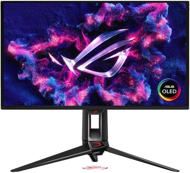 Монітор Asus 26.5" ROG Swift OLED PG27UCDM 2xHDMI, DP, USB-C, 3xUSB, QD-OLED, 3840x2160, 240Hz, 0.03ms, DCI-P3 99%, G-SYNC, FreeSync, Pivot, HDR400