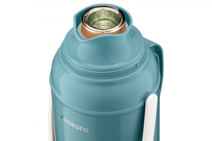 Термос Ardesto Gemini Gourmet 2000 мл, пластик, скляна колба, синій