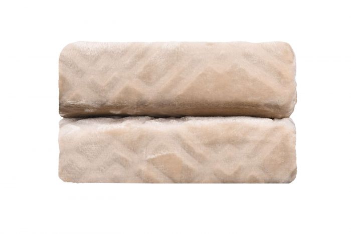 Плед Ardesto Embossed, 200х220см, тауп, 100% поліестер