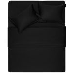 Простирадло на резинці Ardesto Mix&Match Premium, 180x200+30см, 100% бавовна, сатин, чорний