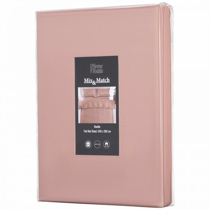 Простирадло Ardesto Mix&Match Premium, 240x260см, 100% бавовна, сатин, нюд