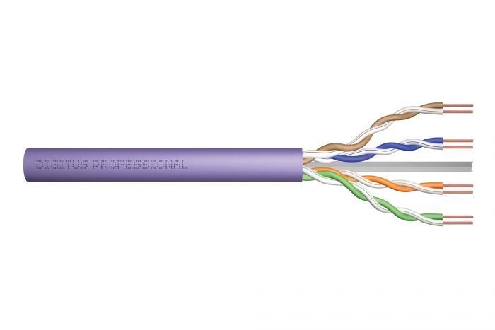 Кабель "вита пара" DIGITUS CAT 6 U-UTP, 305м, AWG 23/1, LSZH Dca, фіолетовий
