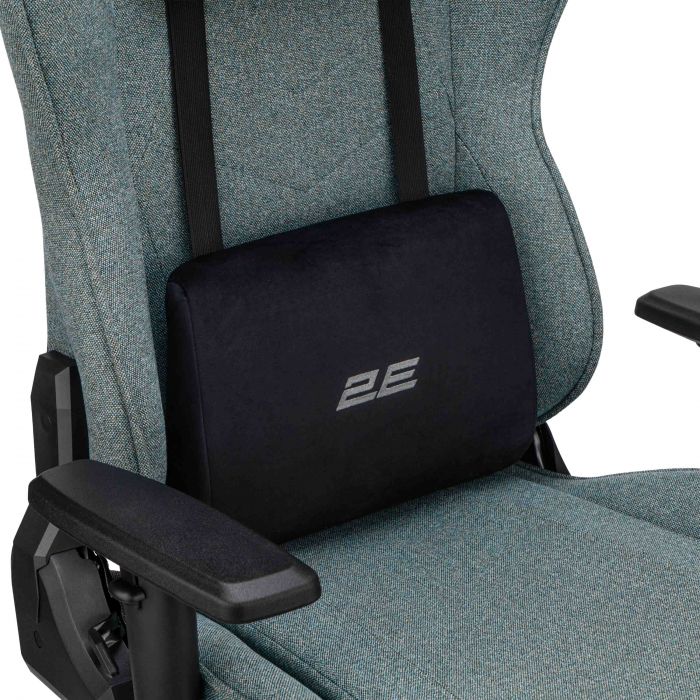 Крісло 2E GAMING BUSHIDO Lite, тканина, 2D-Armrests, зелений темний
