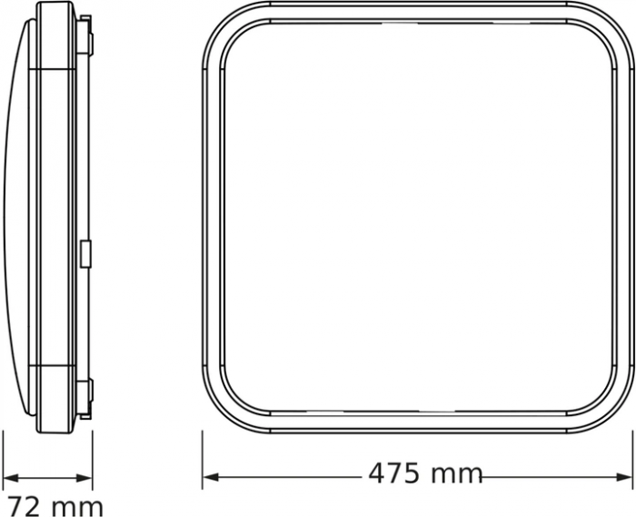 Світильник накладний OSRAM CEILING SKYNE 480мм  Square 72Вт 4000K