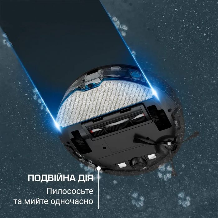 Робот-пилосос Rowenta миючий X-Plorer Serie 65, 2300ПаВт, h=7.8см, 0.3л, конт пил -0.4л, автон. робота до 168хв, чорний