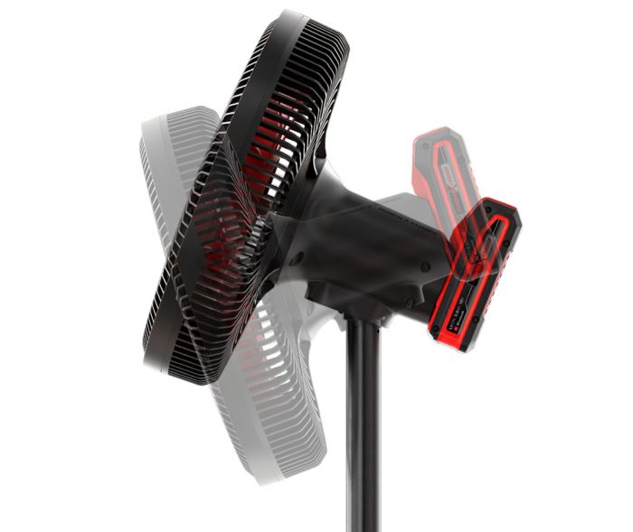 Вентилятор акумуляторний Einhell GC-CF 18/110 Li - Solo, PXC, 18В, безщітковий, підлоговий, діам. 320 мм, 15 км/год, 3 режими, таймер, 3.4 кг (без АКБ і ЗП)