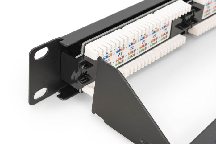 Патч-панель DIGITUS САТ 6 UTP, 19", 1U, 24 порти, зібрана